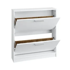 Bill - Schoenenkast met 2 kleppen in wit