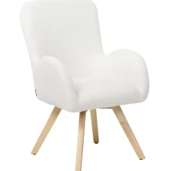 BJARN - Fauteuil - Wit - Bouclé