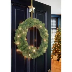 Black Box Trees Nagoya Kerstkrans met Verlichting - H12 x Ø60 cm - Groen