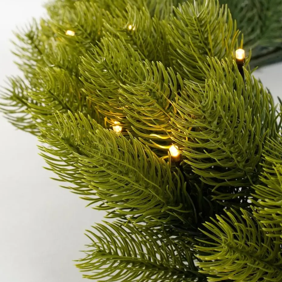 Black Box Trees Nigata Kerstkrans met LED Verlichting - Ø60 cm - Groen