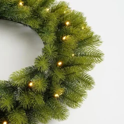 Black Box Trees Nigata Kerstkrans met LED Verlichting - Ø60 cm - Groen