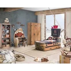 Black Pirate 2-deurs kledingkast piraten