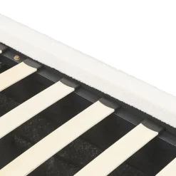 BLAGNAC - Bed met opbergruimte - Wit - 160 x 200 cm - Bouclé