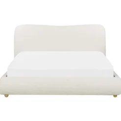 BLAGNAC - Bed met opbergruimte - Wit - 160 x 200 cm - Bouclé
