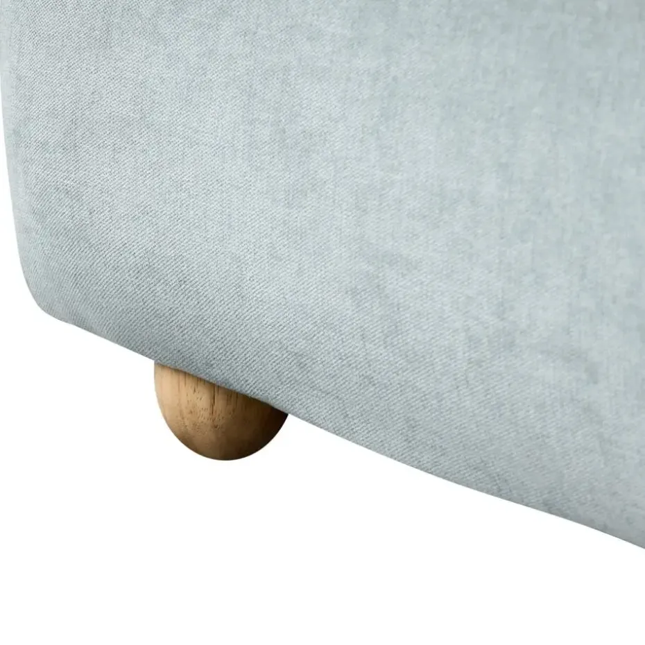 BLAGNAC - Tweepersoonsbed - Lichtblauw - 140 x 200 cm - Stof