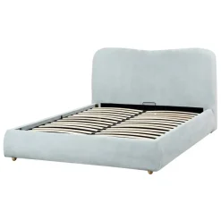 BLAGNAC - Tweepersoonsbed - Lichtblauw - 140 x 200 cm - Stof