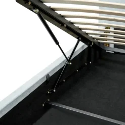 BLAGNAC - Tweepersoonsbed - Lichtblauw - 140 x 200 cm - Stof