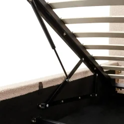 BLAGNAC - Tweepersoonsbed - Beige - 140 x 200 cm - Bouclé