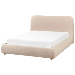 BLAGNAC - Tweepersoonsbed - Beige - 140 x 200 cm - Bouclé