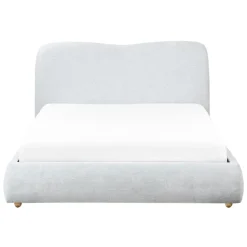 BLAGNAC - Tweepersoonsbed - Lichtgrijs - 140 x 200 cm - Stof