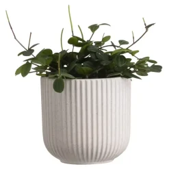 Bloempot Ribe - grijs - keramiek - 14xØ14,5 cm