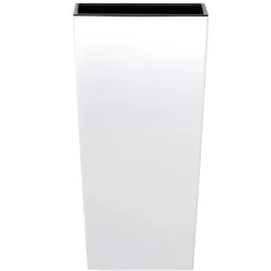 Bloempot/plantenpot Urbi - wit - 19 x 19 x 37 cm
