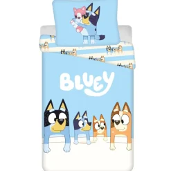 Bluey Dekbedovertrek Stripes - Eenpersoons - 140 x 200 cm - Katoen