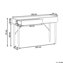 BLYTHE - Consoletafel - Zwart/Bruin - MDF