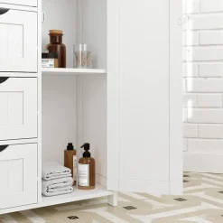 Bobbel Home - Badkamerkast - 4 laden - Houten - Wit