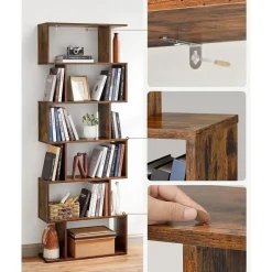 Bobbel Home - Boekenkast - Kubus - 6 Compartimenten - Bruin