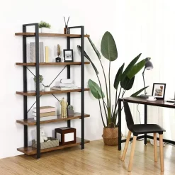 Bobbel Home - Boekenrek - Hout/Metaal - Bruin