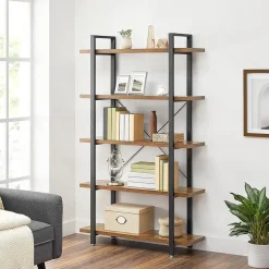 Bobbel Home - Boekenrek - Hout/Metaal - Bruin