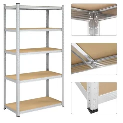 Bobbel Home - Kelderkast - 200 x 100 x 50 cm - Zilverkleurig