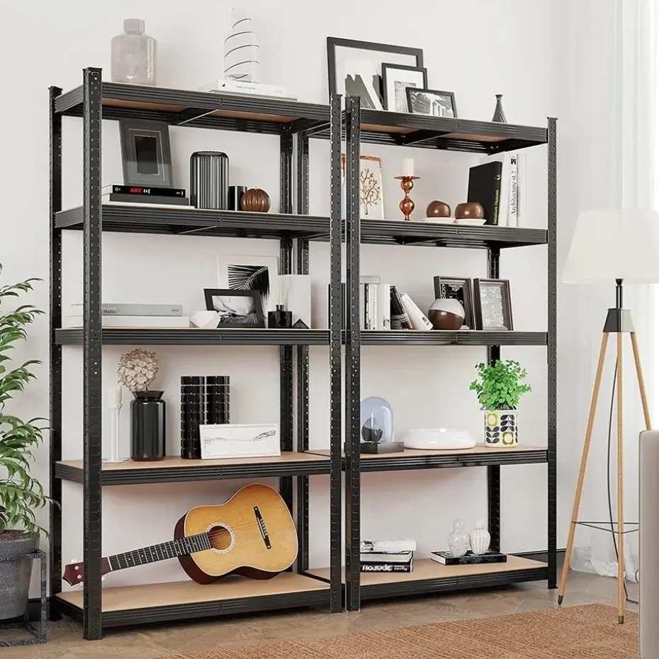 Bobbel Home - Stellingkast - 5 verstelbare planken - max 600kg - Zwart