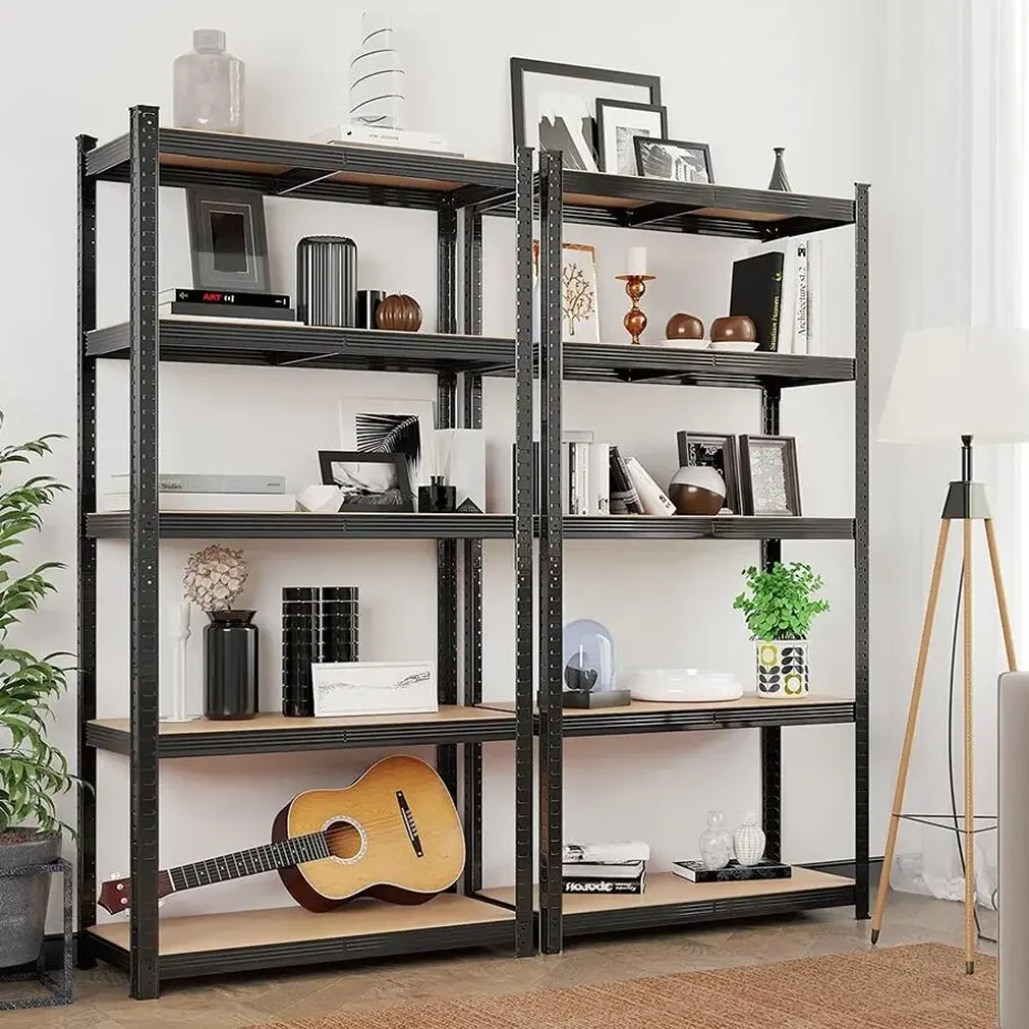 Bobbel Home - Stellingkast -Verstelbare planken - 200x100x50cm - 875 kg - Zwart