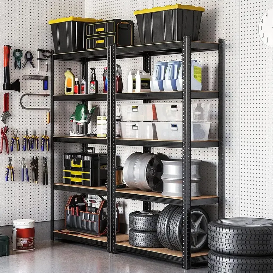 Bobbel Home - Stellingkast -Verstelbare planken - 200x100x50cm - 875 kg - Zwart