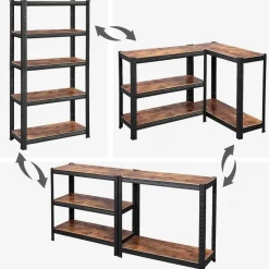 Bobbel Home - Stellingkast - Industriële Opbergrek - Verstelbare planken -