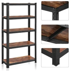 Bobbel Home - Stellingkast - Industriële Opbergrek - Verstelbare planken -