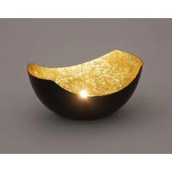 Bobbel Home - Waxinelichthouder set 2 stuks Kandelaar Love bowl vorm zwart mat