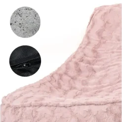 Bobbel Home - Zitzak Stoelvorm - Florance - Faux fur - Zitstoel - 100 liter