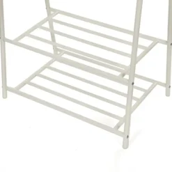 Bobbel Home kledingrek kapstok met 2 schoenplanken Wit