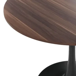 BOCA - Ronde eettafel - Donkere houtkleur - 90 cm - MDF