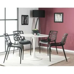 BOCA - Ronde eettafel - Wit - 90 cm - MDF