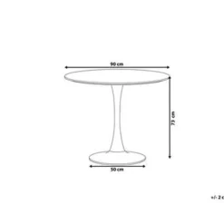 BOCA - Ronde eettafel - Zwart - 90 cm - MDF