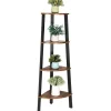 Boekenkast - hoekkast - 4 legplanken - 34x125x34 cm - vintage bruin