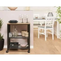 BOLZANO - Keukentrolley - Zwart - Spaanplaat