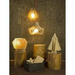 Bomerango Spin M houten lampenkap medium - Ø 37 cm