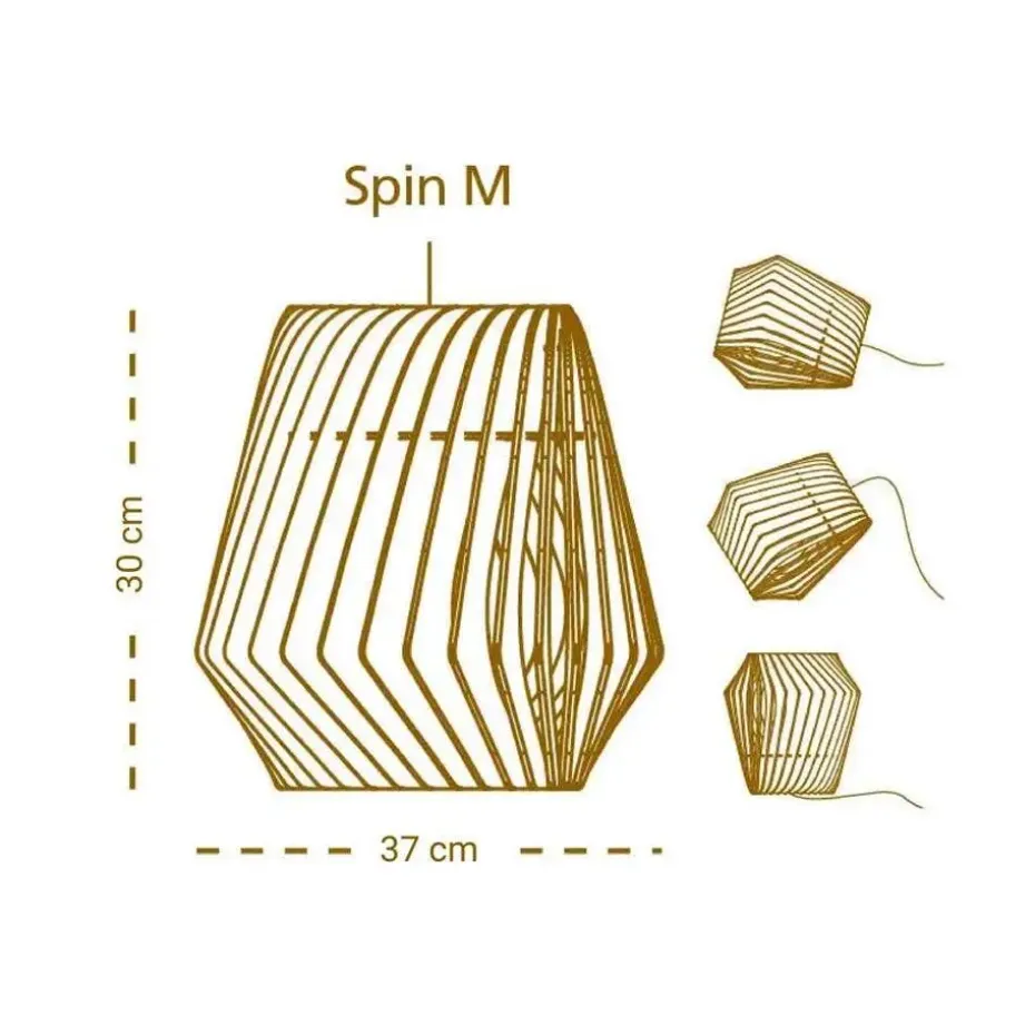 Bomerango Spin M kurken lampenkap medium - Ø 37 cm