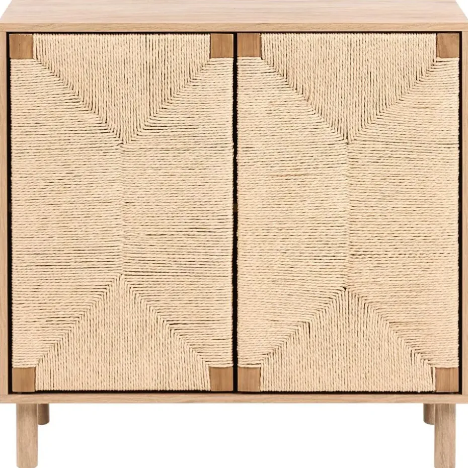 BONDI - Dressoir - Lichtbruin - 80 cm - Spaanplaat/Papiertouw