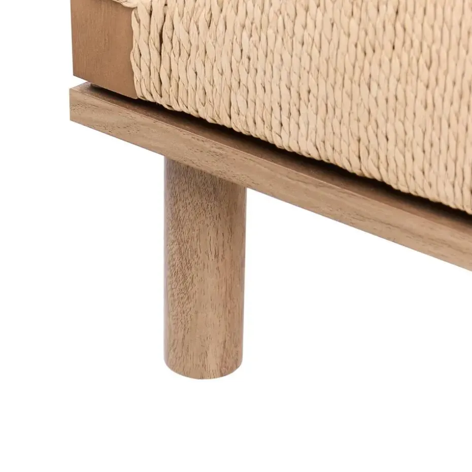 BONDI - Dressoir - Lichtbruin - 80 cm - Spaanplaat/Papiertouw