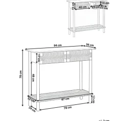 BONDI - Sidetable - Lichtbruin - Spaanplaat/Papierkoord
