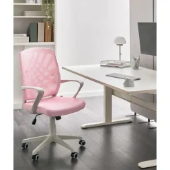 BONNY - Bureaustoel - Roze - Polyester