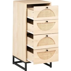 BOTWOOD - Ladekast 4 lades - Lichtbruin - Vezelplaat