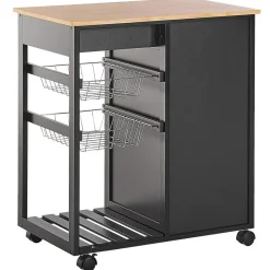 BOVES - Keukentrolley - Zwart - MDF