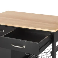 BOVES - Keukentrolley - Zwart - MDF