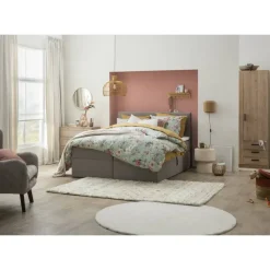 Boxcombinatie met opbergruimte Orebro 6-delig - taupe - 160x200 cm