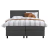 Boxspring Liv egaal - antraciet - 180x200 cm - ronde poot