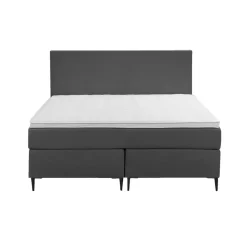Boxspring Liv egaal - antraciet - 140x200 cm - slanke poot