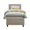 Boxspring Liv egaal - beige - 90x200 cm - ronde poot