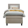 Boxspring Liv egaal - beige - 90x200 cm - vierkante poot